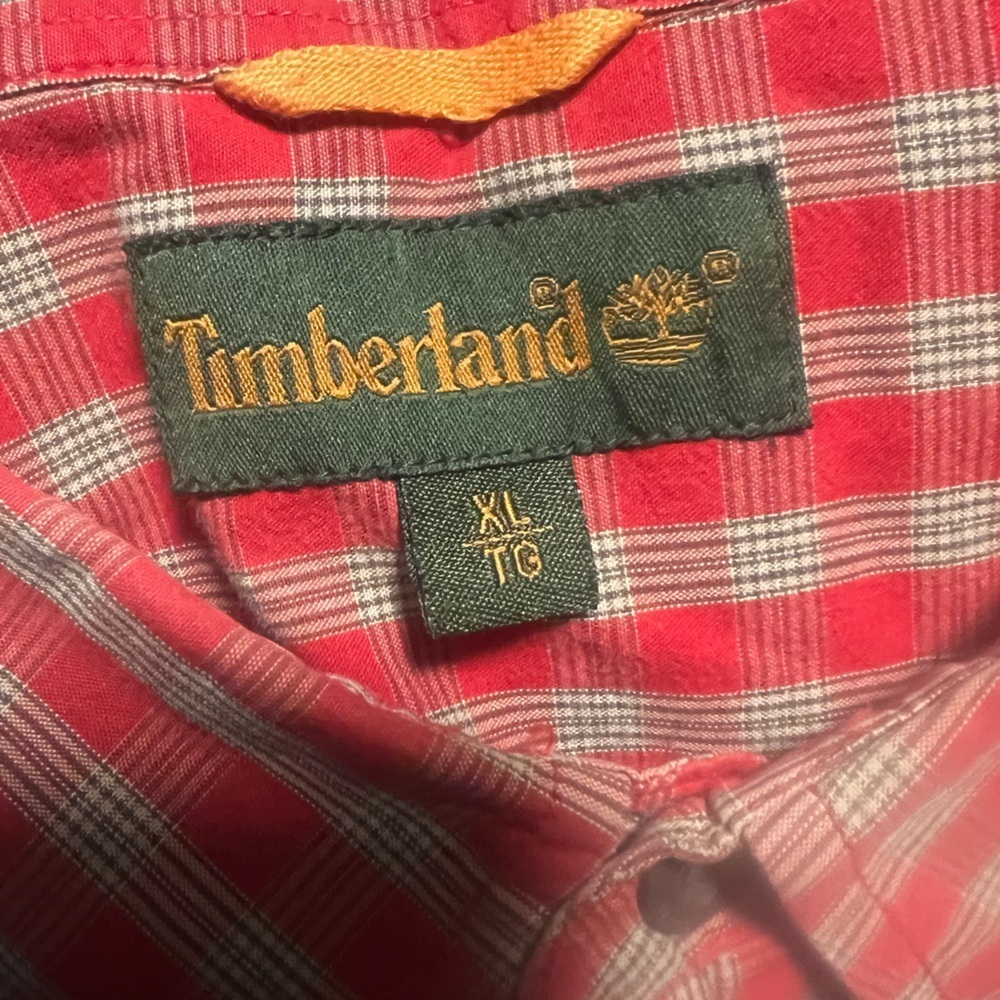 Timberland Button-Down Shirt — Red — Size XL - Picture 5 of 7